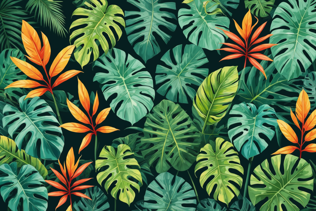 植物叶子大自然背景图