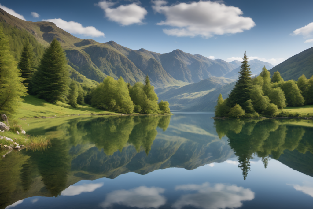 湖泊自然风景摄影图