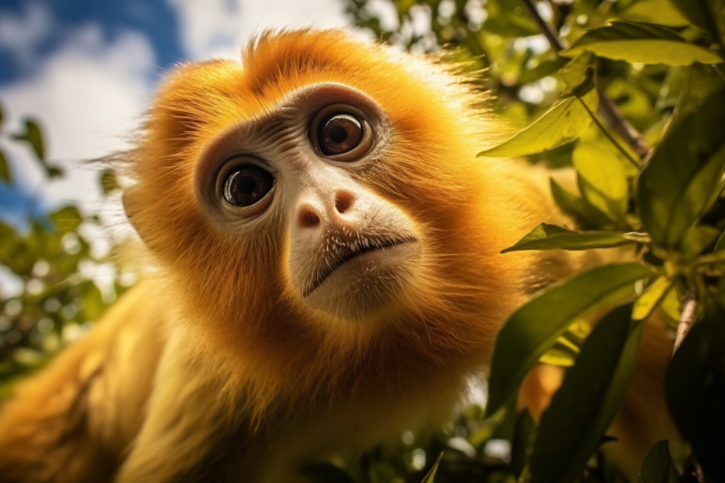 野外金丝猴高清摄影图