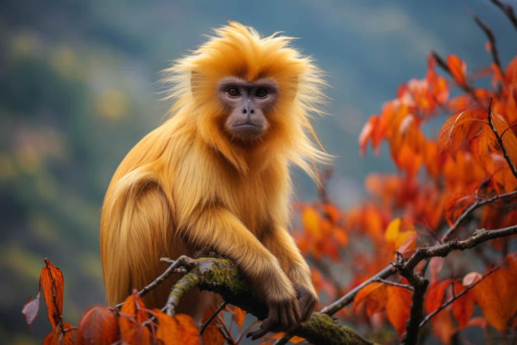 野生金丝猴高清摄影图