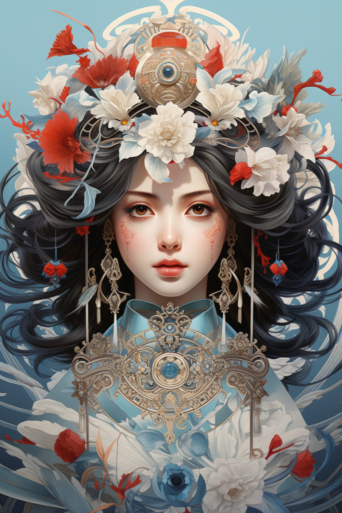 京剧人物插画形象