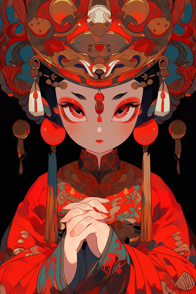 戏曲戏子插图插画