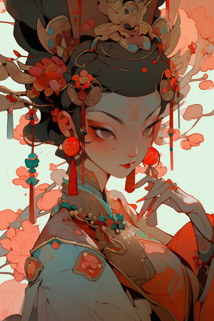 戏曲戏子插画绘画