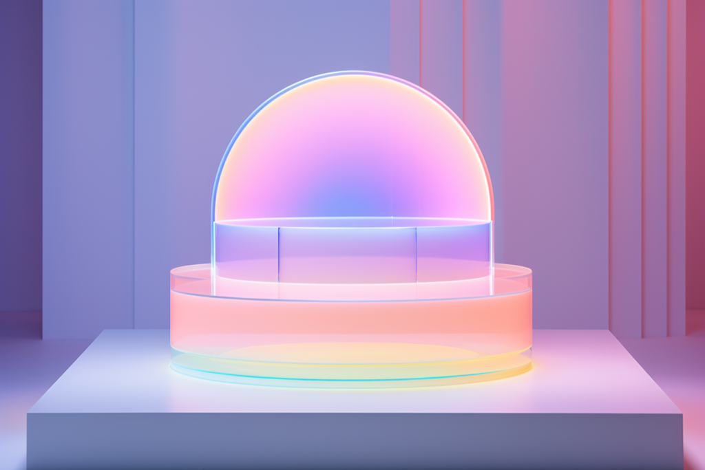 3D玻璃质感模型背景图
