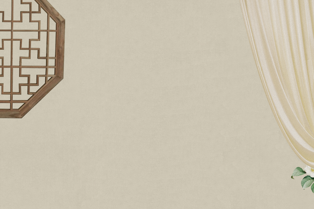 工笔画展板背景设计素材