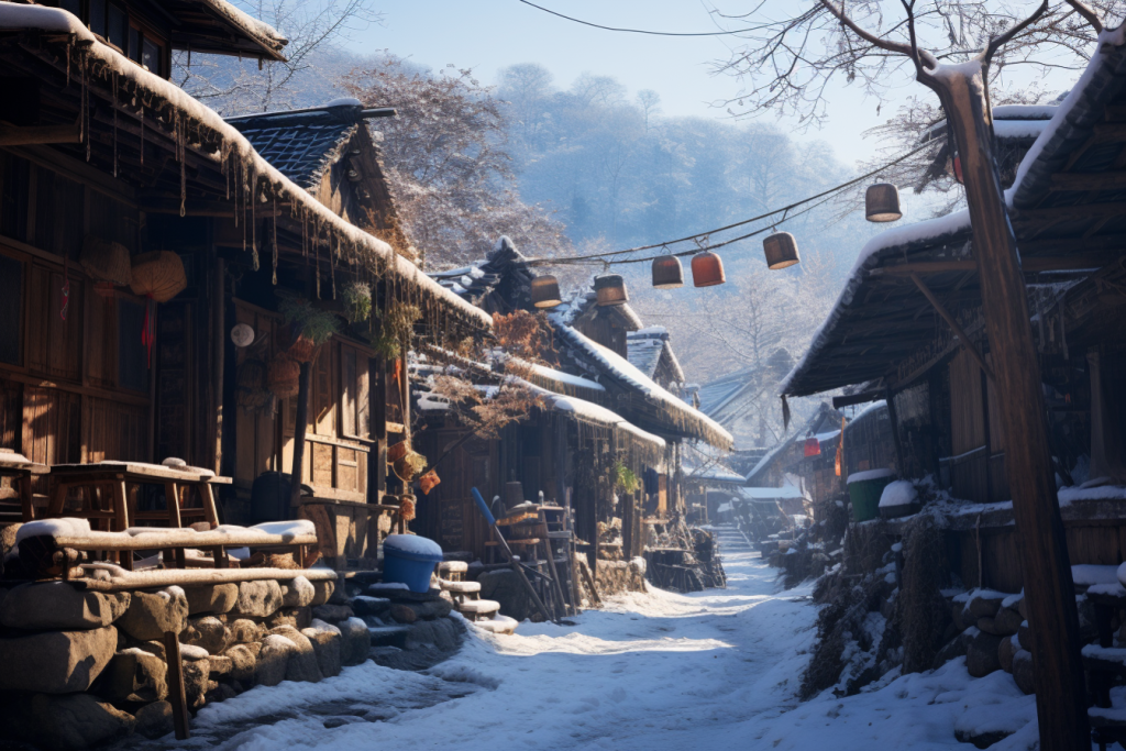 雪乡风情高清图片摄影图