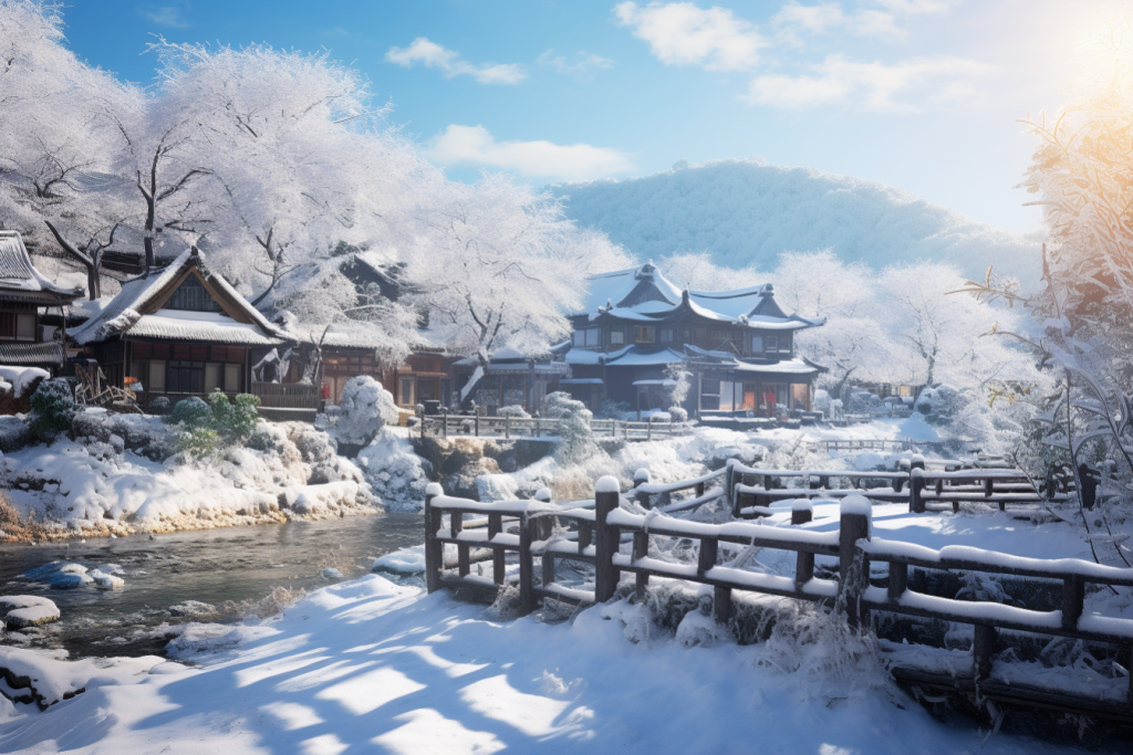 雪乡风情高清图片摄影图