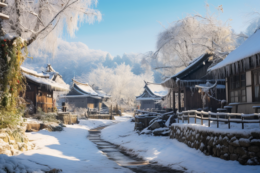 雪乡风情高清图片摄影图