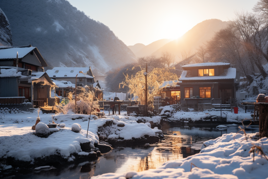 雪乡风情高清图片摄影图