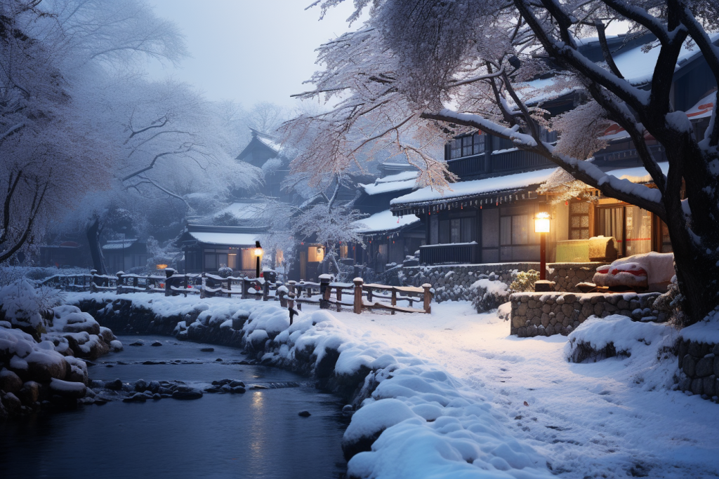 雪乡小镇高清图片摄影图
