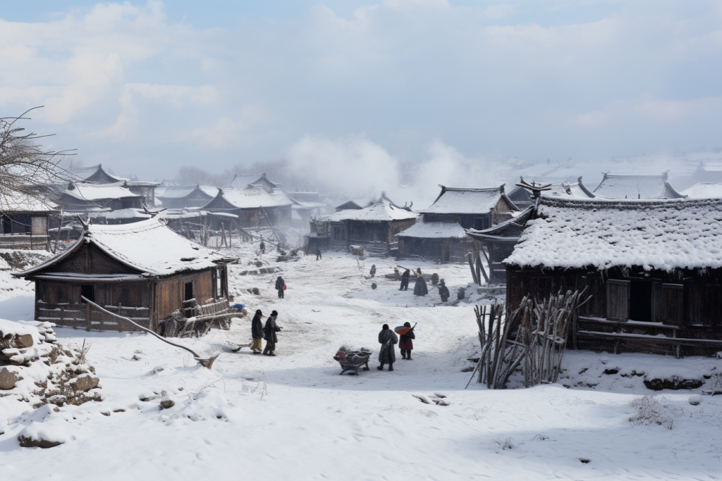 雪乡风情高清图片摄影图