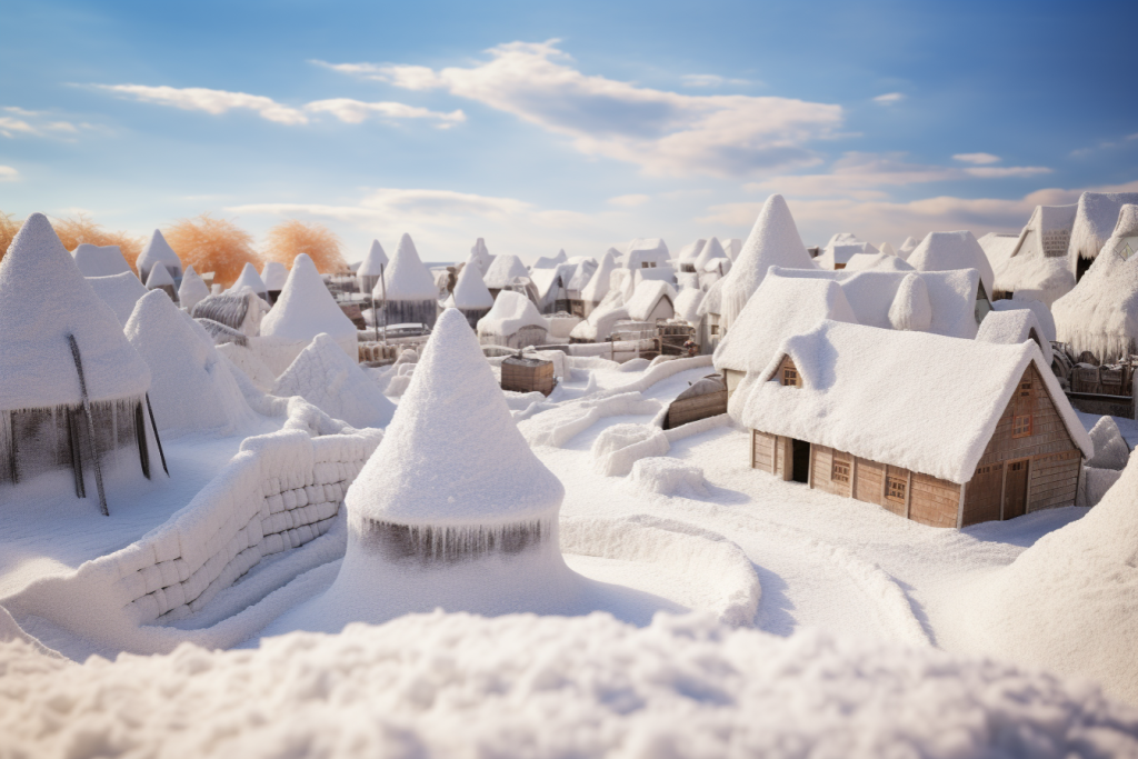 雪乡风景高清图片摄影图