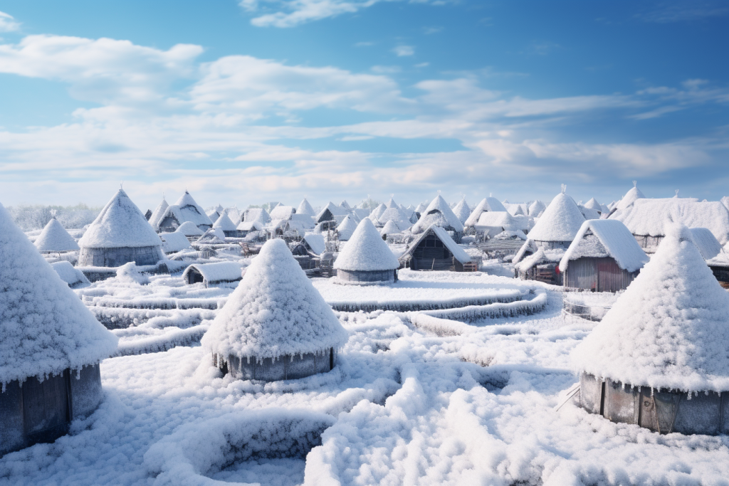 雪乡高清图片摄影图