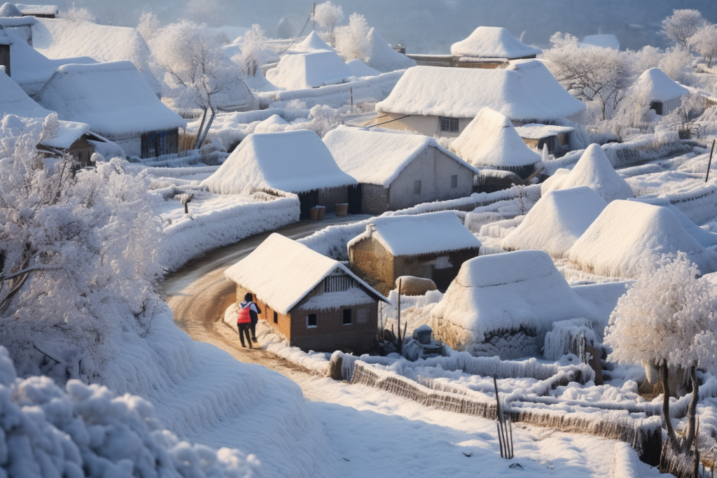 雪乡高清图片摄影图