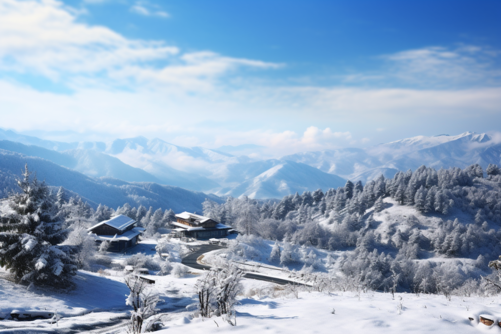 雪乡风景图片摄影图
