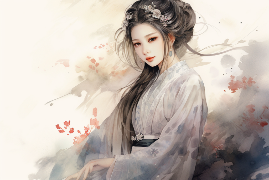 国潮美女人物形象