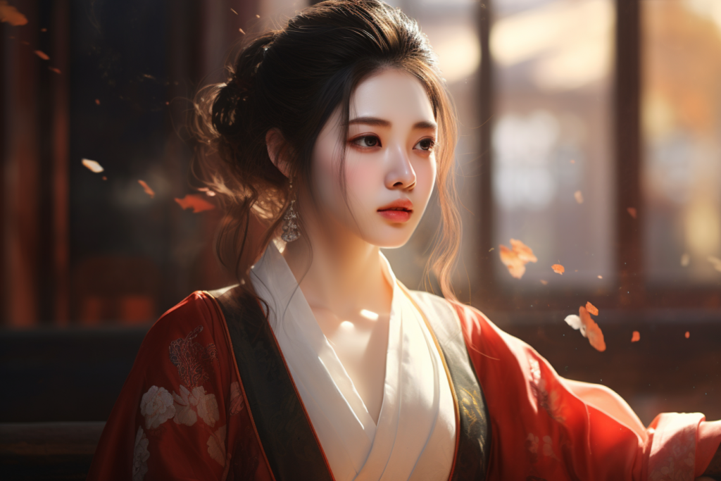 新中式女孩人物形象