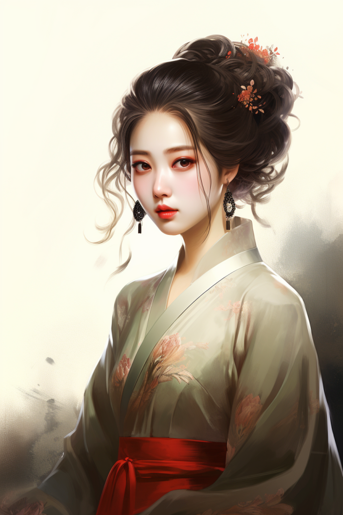国潮美女人物形象
