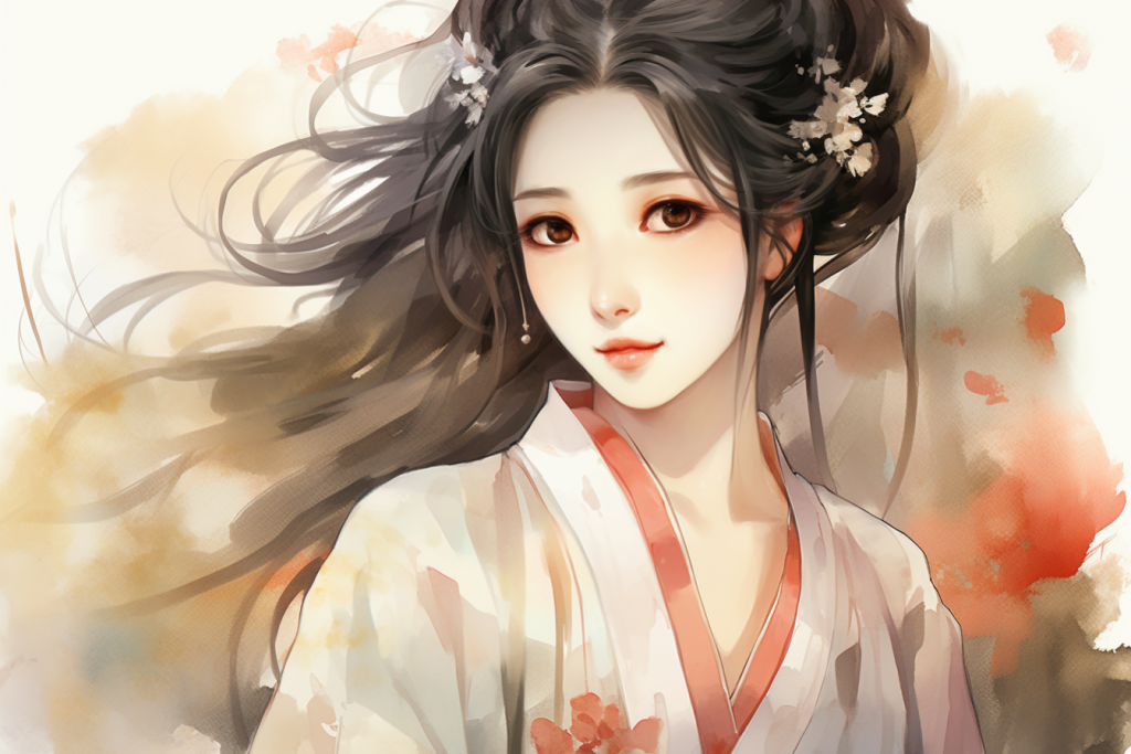 新中式女孩人物形象