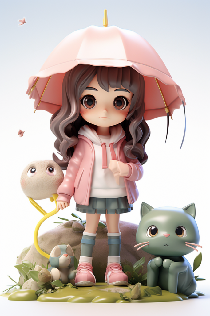 小孩探险插画绘画