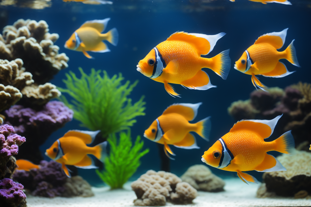 自然海洋生物游鱼动物摄影图图片