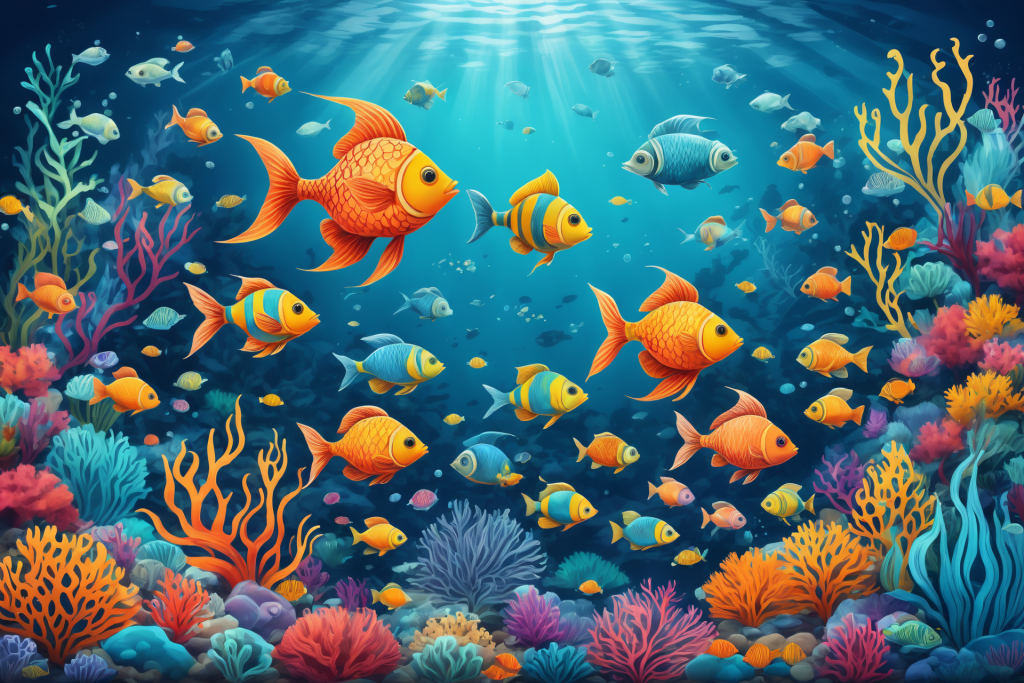 海洋生物动物鱼类插画图片