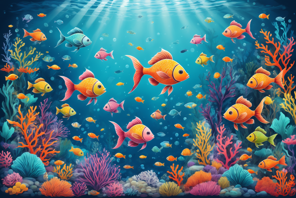 动物鱼类插画图片