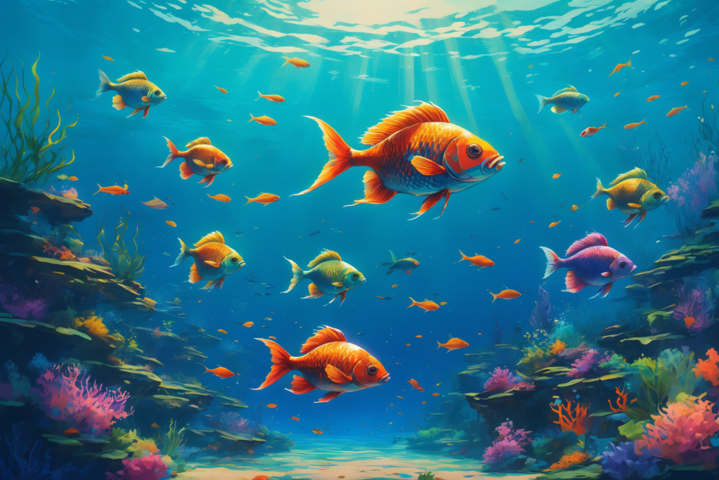 海洋生物插画图片