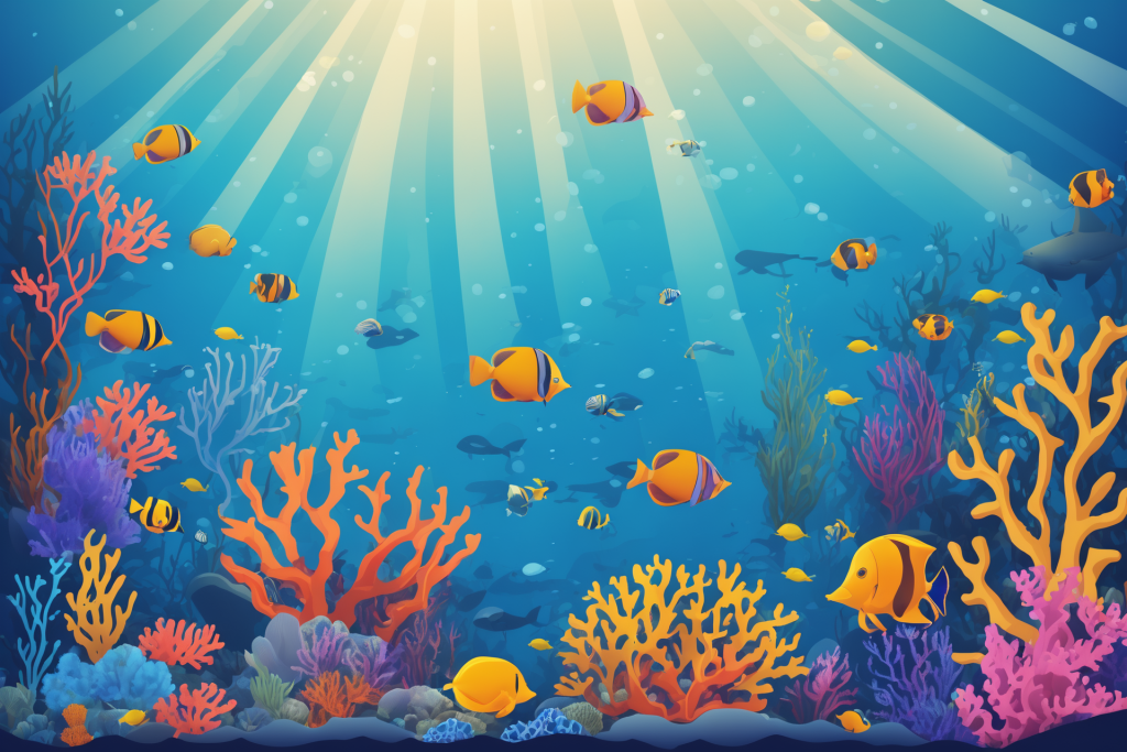 鱼类海洋插画图片