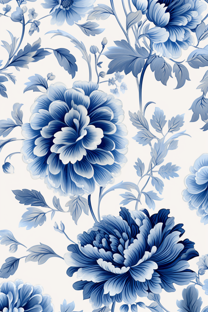 青花瓷花纹背景底图