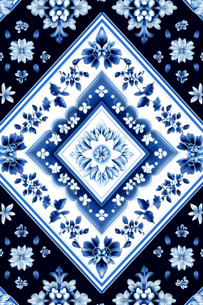 青花瓷图形插图绘画