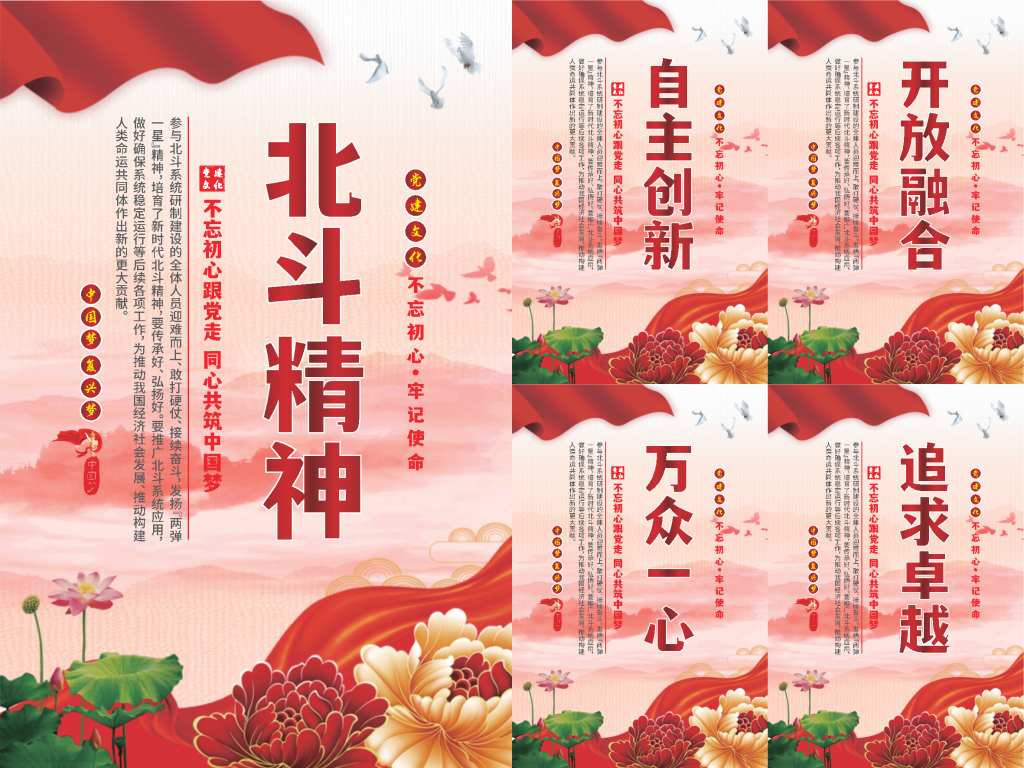 北斗精神党建海报系列