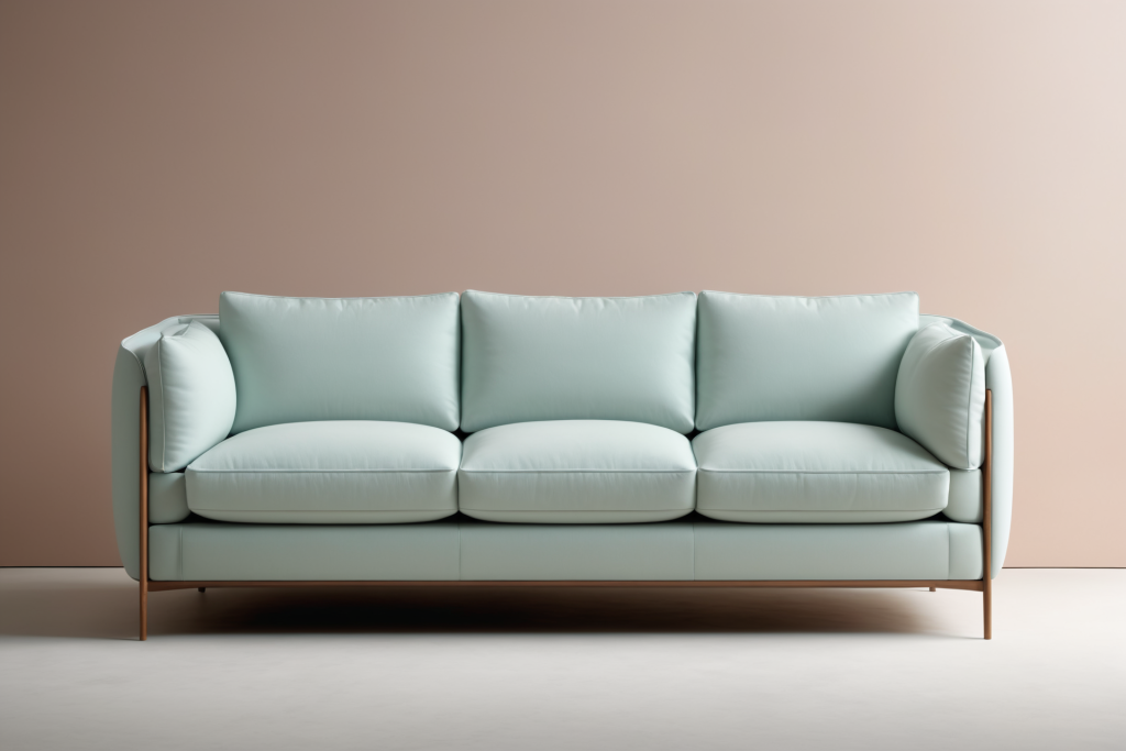 柔软靠背沙发皮革靠垫美观沙发摄影图图片