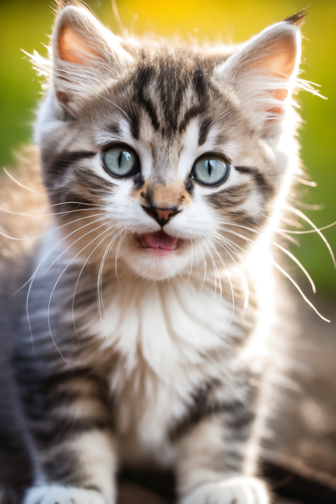 毛绒小猫摄影图图片
