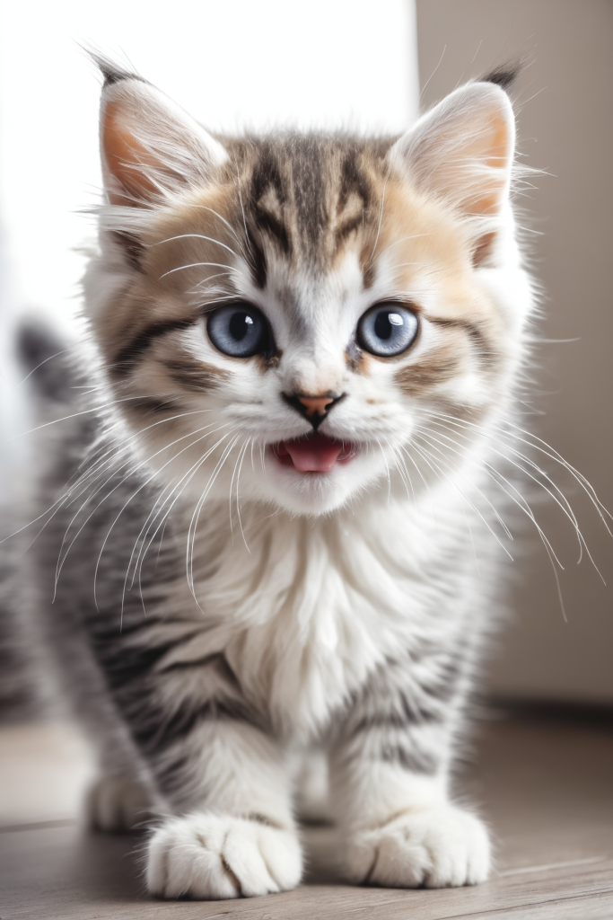 幼崽猫科动物花猫可爱萌宠小猫摄影图图片