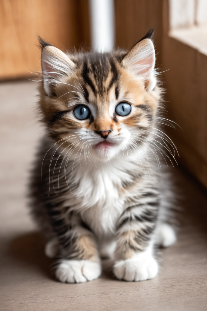幼崽猫科动物花猫可爱萌宠小猫摄影图图片
