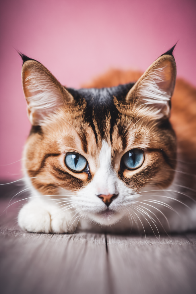 小猫花猫可爱萌宠猫咪摄影图图片