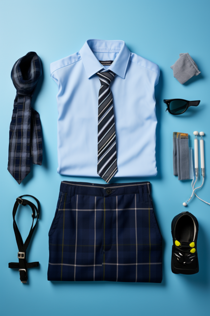 校园服饰短裤校服套装图片摄影图