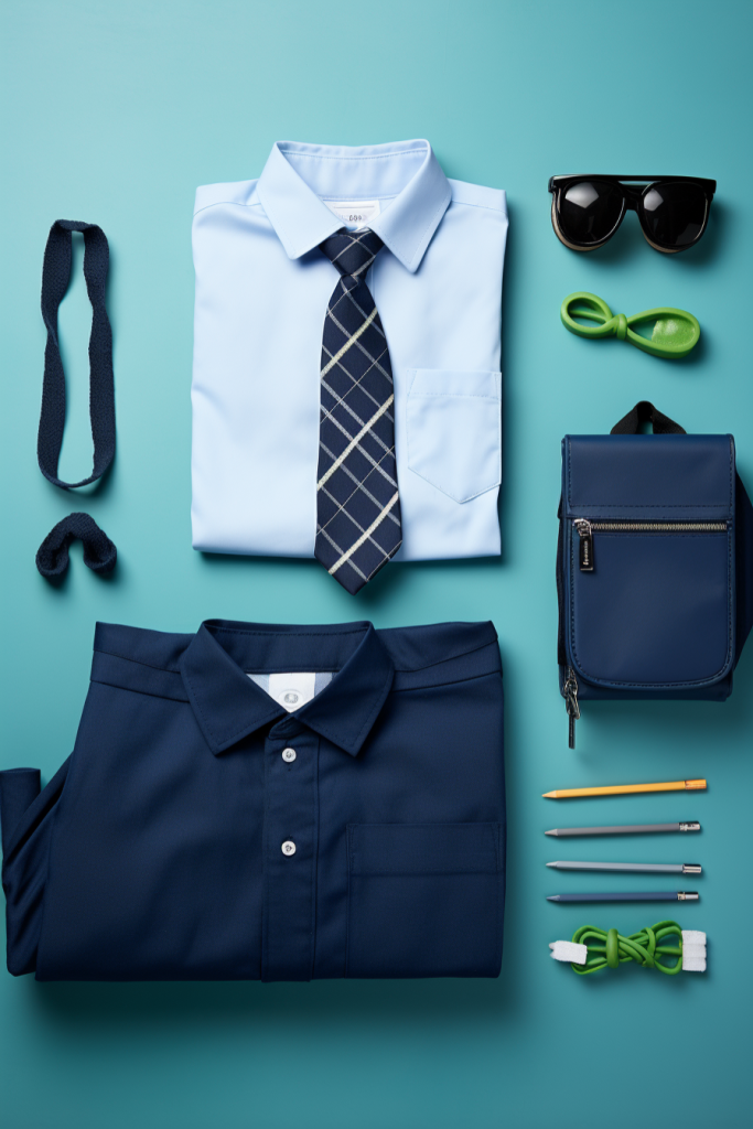 校园服饰短裤校服套装图片摄影图