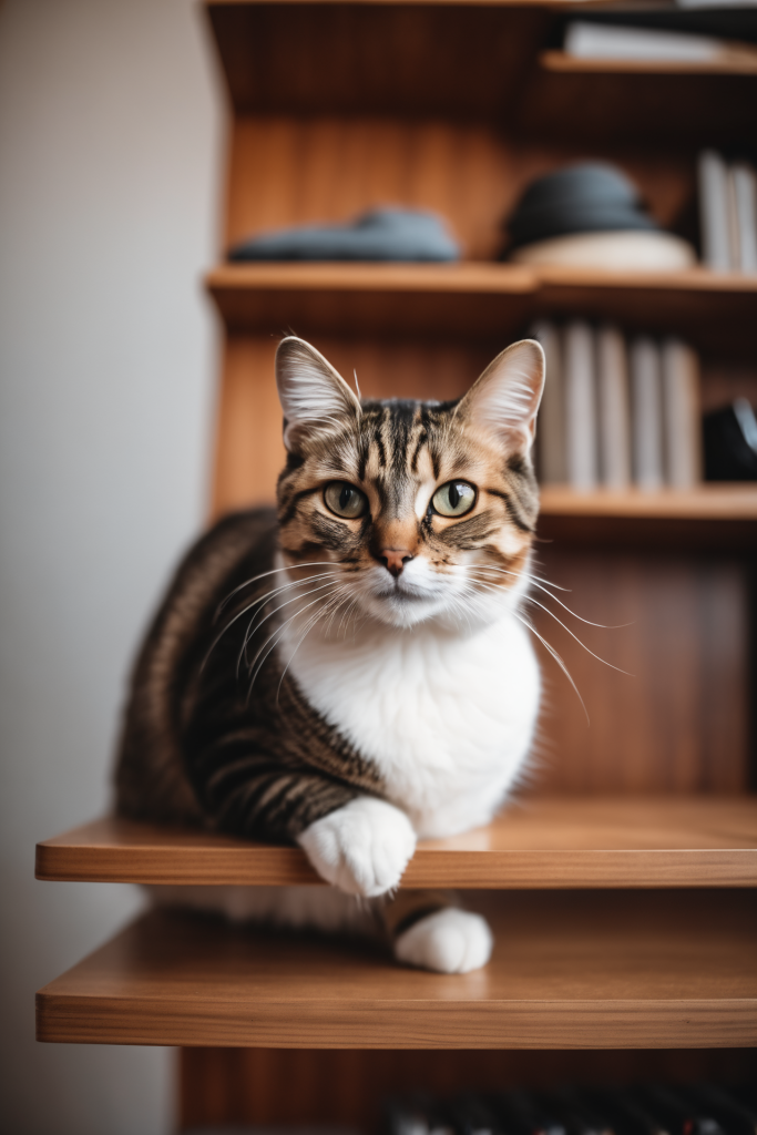 毛绒家猫小猫室内摄影图图片
