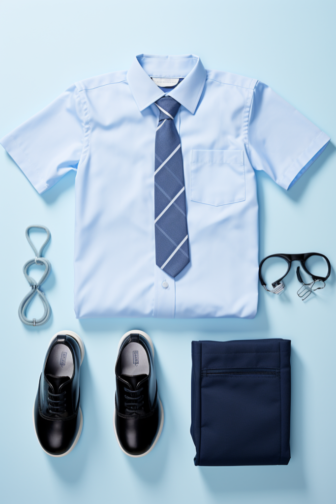 青春校服套装校园服饰图片摄影图