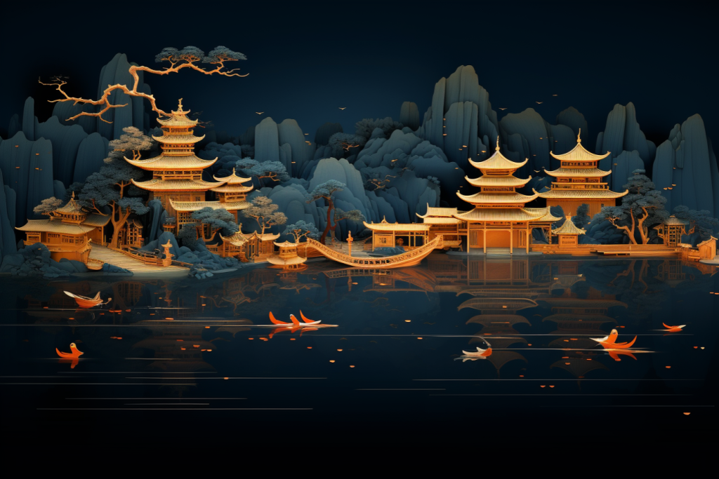 苏州旅游插图插画