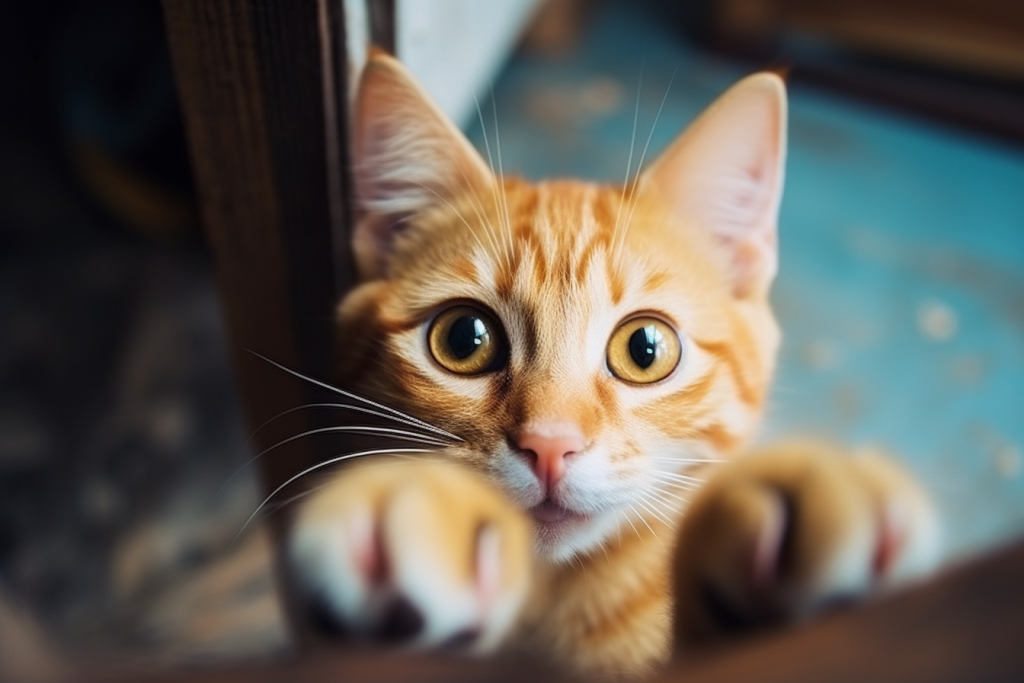 家宠可爱毛绒小猫合照图片摄影图