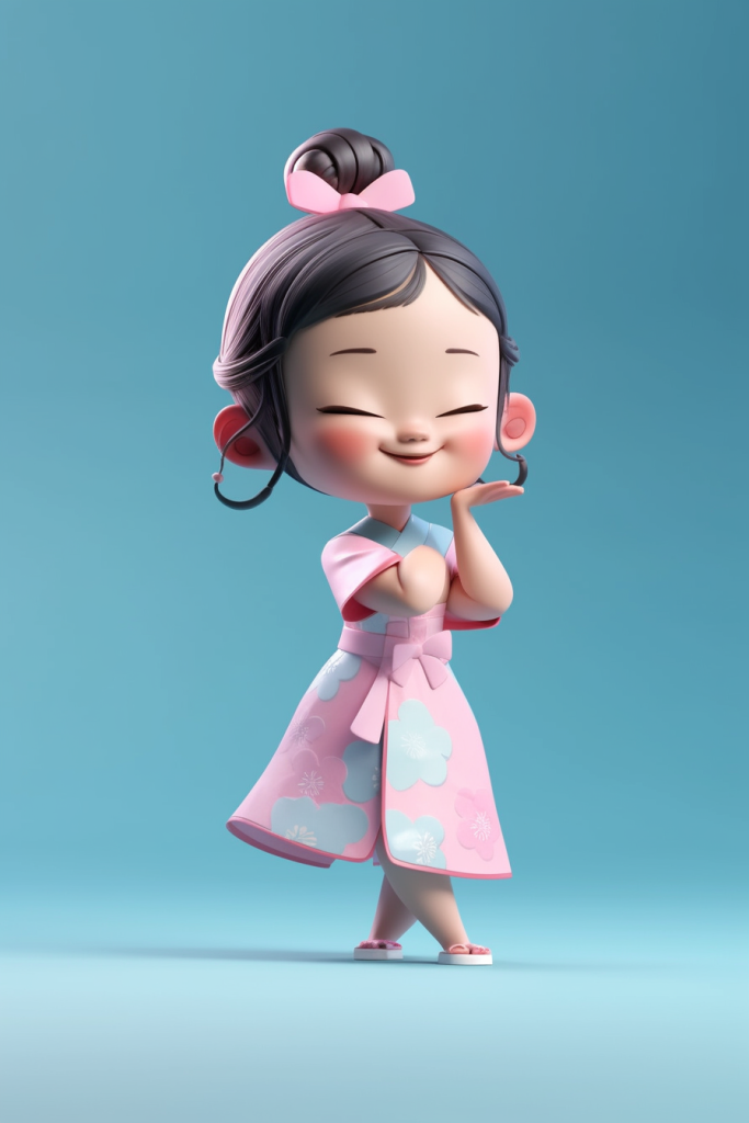 舞蹈才艺孩童女孩人物模型图片