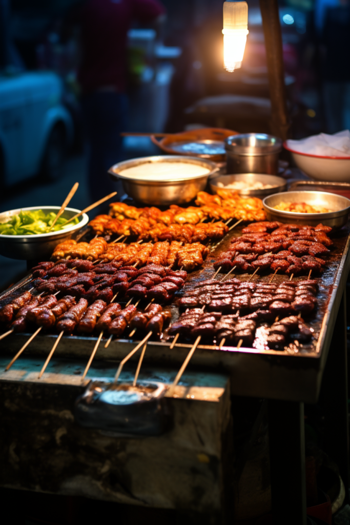 肉串烤炉食品烧烤图片摄影图