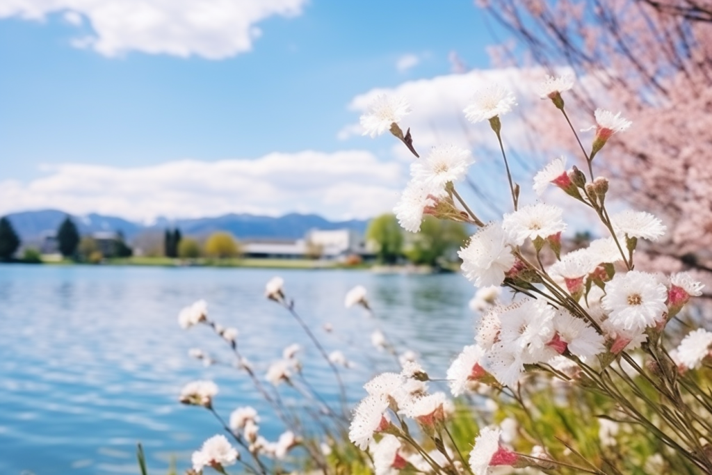 植物暖春早春晴空图片摄影图