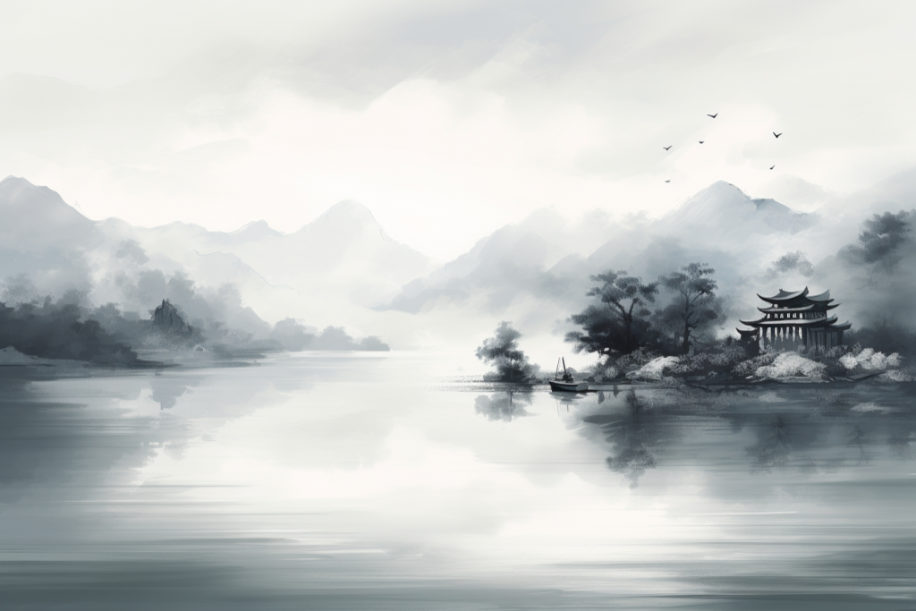 云雾水墨画插画图片png下载_编号654715645728003736-设图网