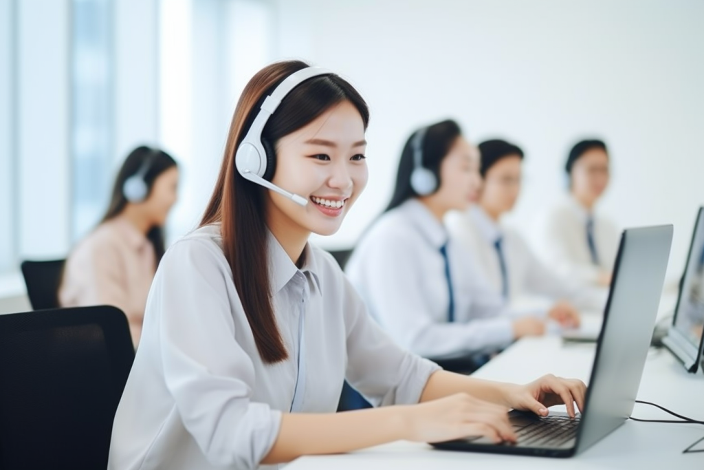 白领上班企业高兴工作笑脸摄影图