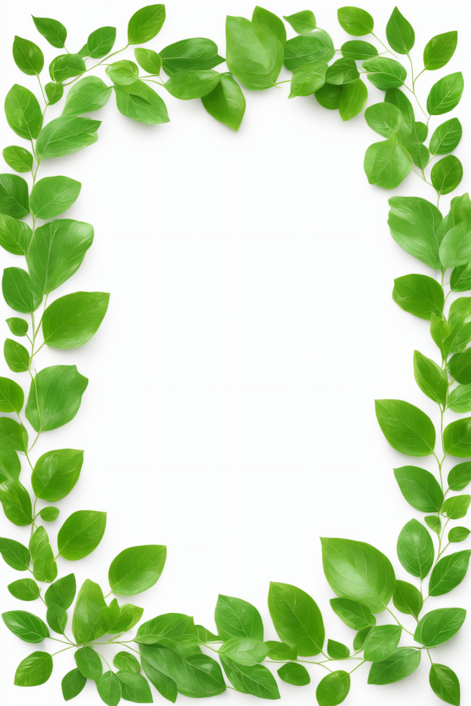 植物素材绿叶背景树叶叶子艺术创意边框元素