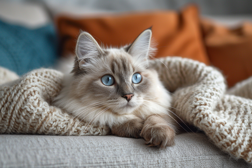 猫科动物可爱布偶猫图片摄影图